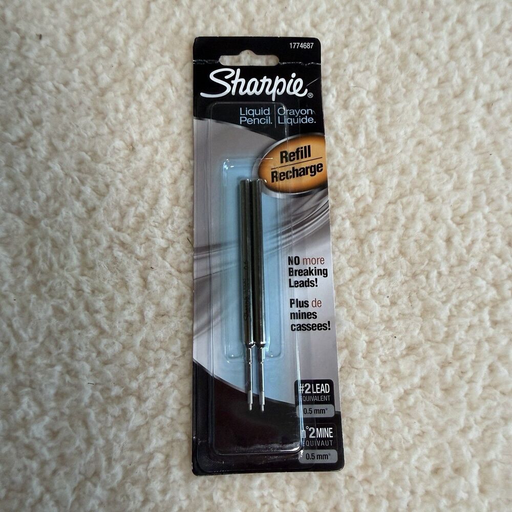 NEW Sharpie Liquid Pencil Refills, No. 2 Medium, 0.5 mm, Black, Pack Of 2